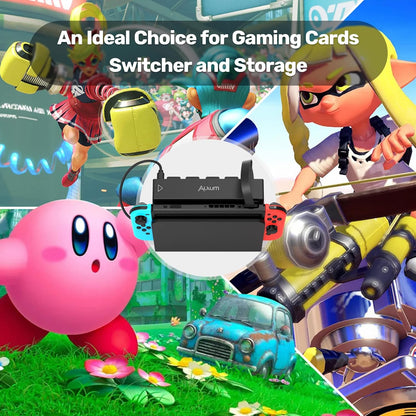 Alxum Switch Game Card Reader-8-in-1 Holder Case für Nintendo Switch/Switch OLED Konsole und Dock