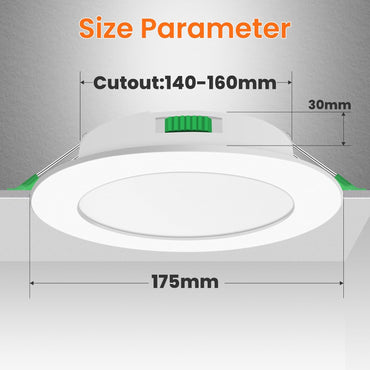 ALUSSO LIGHTING (6er Set) Einbaustrahler LED,15W 1200 Lumen 3000K 4000K 6500K Dimmbar Deckenspots