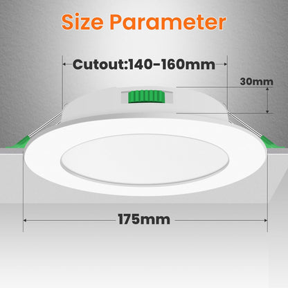 ALUSSO LIGHTING (6er Set) Einbaustrahler LED,15W 1200 Lumen 3000K 4000K 6500K Dimmbar Deckenspots