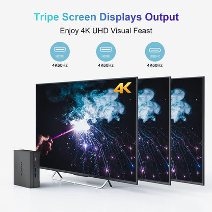 ALLIWAVA GX55 Mini PC N5105 2.9GHz 8GB RAM 256GB SSD M.2 Micro Desktop Computer