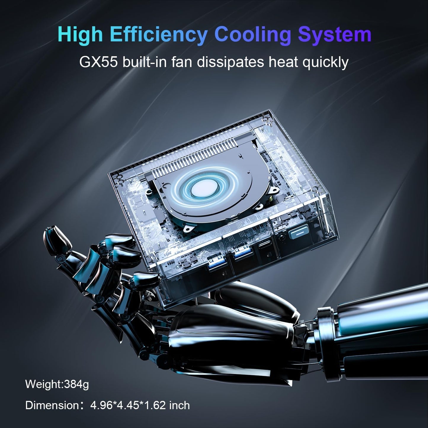 ALLIWAVA GX55 Mini PC N5105 2.9GHz 8GB RAM 256GB SSD M.2 Micro Desktop Computer