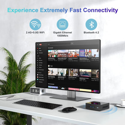 ALLIWAVA GX55 Mini PC N5105 2.9GHz 8GB RAM 256GB SSD M.2 Micro Desktop Computer