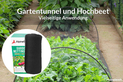 AlpineReach 2m x 20m Vogelschutznetz Gartennetz Feinmaschig (15 x 15mm) Extra Stark Gewebtes Netz