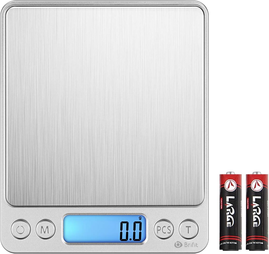 AMIR Ustensiles de cuisine, 3kg x 0,1g Ustensiles de cuisine numériques Haute Präzision Briefwaage mit Tara-Funktion