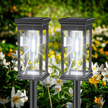 Amzxart Solarlampen für Außen Garten, 8 Stück Solar Gartenleuchten  Auto On/Off