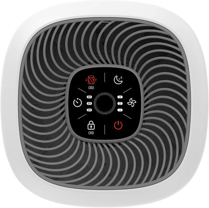 Amazon Basics HEPA Luftreiniger, deckt bis zu 12 m² Raum ab, UK-Stecker, Weiß