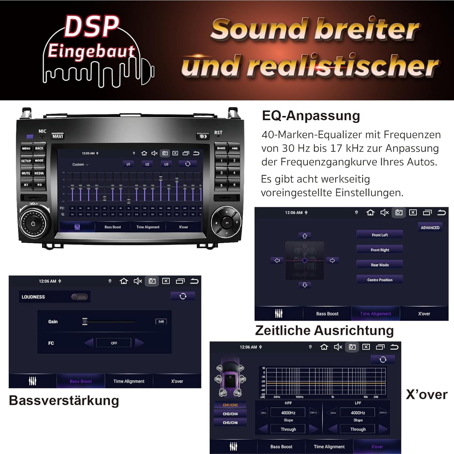 Amaseaudio Android 14 Autoradio 7zoll für Benz W169 W245 W906, 8 Kern (4+64)