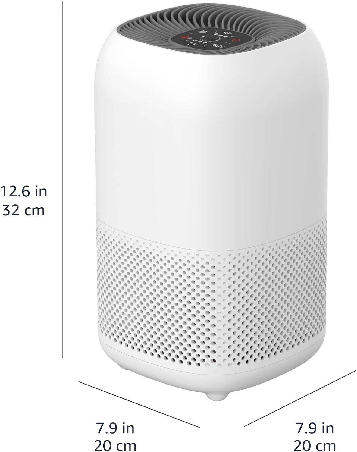 Amazon Basics HEPA Luftreiniger, deckt bis zu 12 m² Raum ab, UK-Stecker, Weiß