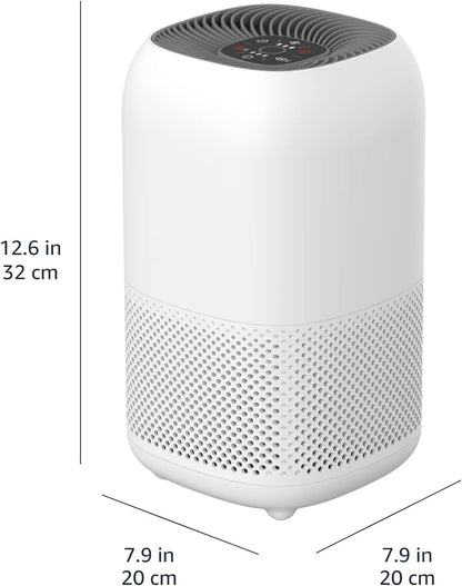 Amazon Basics HEPA Luftreiniger, deckt bis zu 12 m² Raum ab, UK-Stecker, Weiß