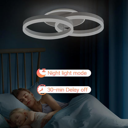 Amdelne Smart Deckenlampe, LED  50cm, 36W,mit Alexa,Fernbedienung Dimmbar