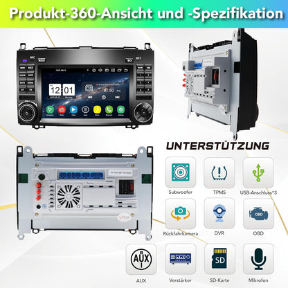 Amaseaudio Android 14 Autoradio 7zoll für Benz W169 W245 W906, 8 Kern (4+64)