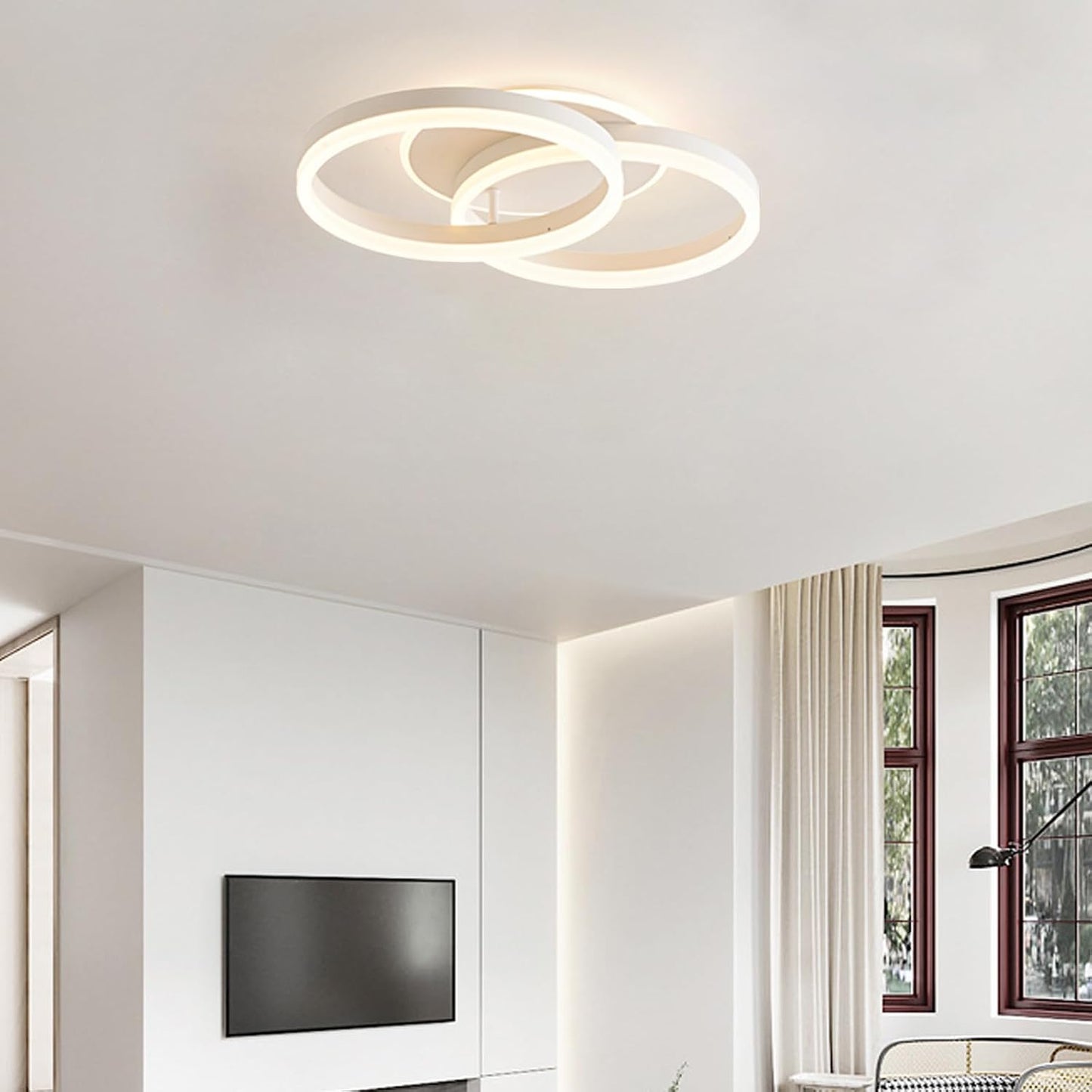Amdelne Smart Deckenlampe, LED  50cm, 36W,mit Alexa,Fernbedienung Dimmbar