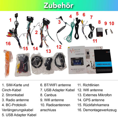 Amaseaudio Android 14 Autoradio 7zoll für Benz W169 W245 W906, 8 Kern (4+64)