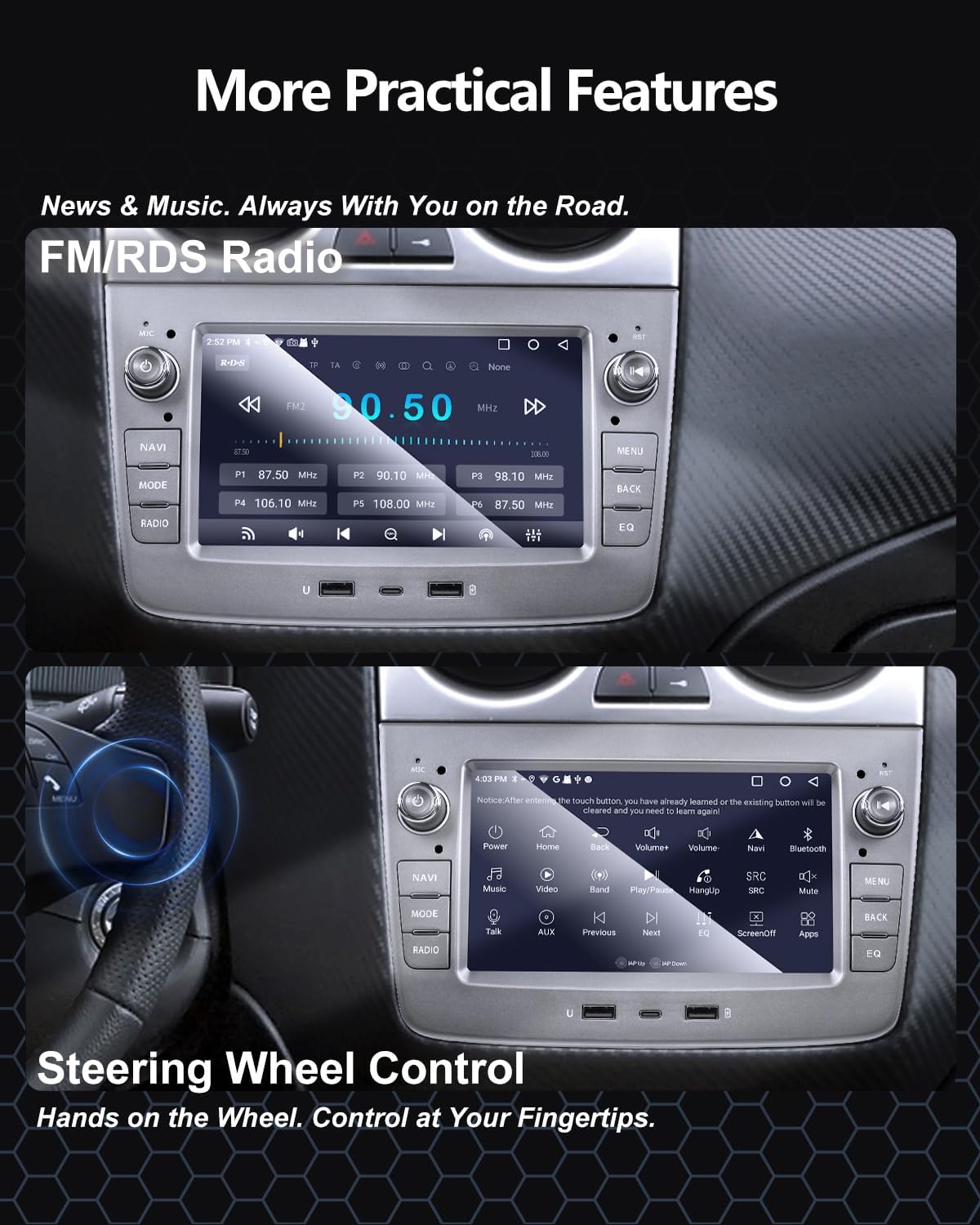 Ankeway Autoradio für Alfa Romeo Mito (2008-2012) mit Android Auto und CarPlay