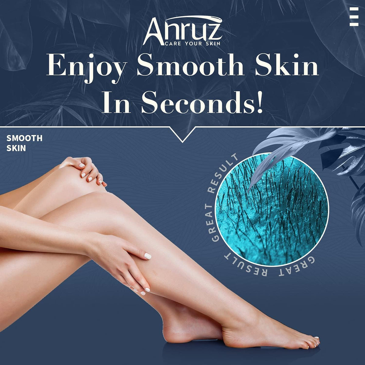 ANRUZ Waxing Set- Digital Wachswärmer Wachs Haarentfernung mit 500g Wachsperlen