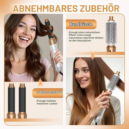 Anluomania Warmluftbürste, 1000W Haartrockner, Föhnbürste Set  für Alle Haartypen