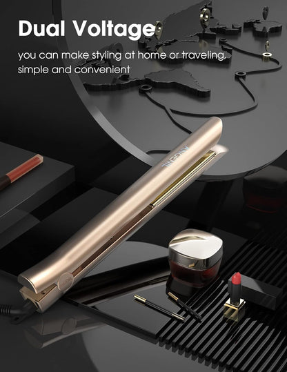 ANGENIL Titan-Glätteisen und Lockenwickler 2 in 1, glättende Lockenstäbe