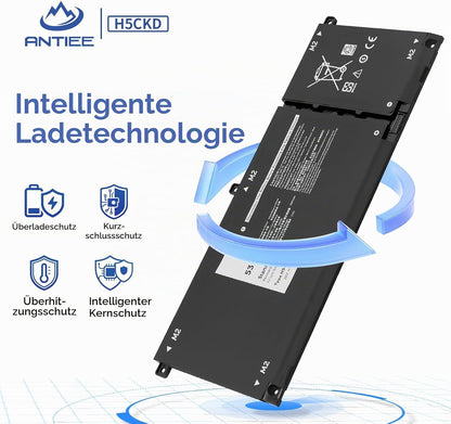 ANTIEE 53Wh H5CKD Laptop Akku für Dell Latitude 3410 3510 Inspiron 5300..