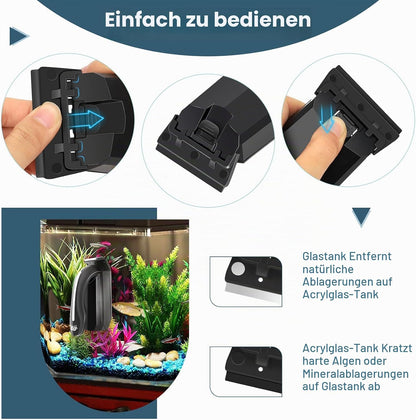 AQQA  Aquarium Scheibenreiniger, Upgrade Starke Magnet für Fischglasbecken (XL)