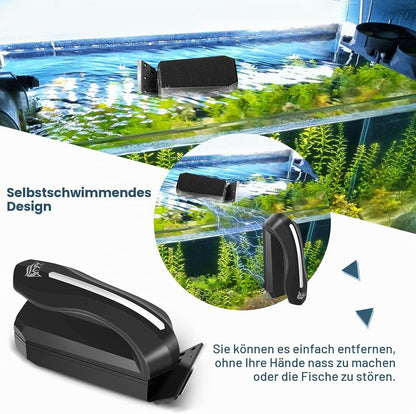 AQQA  Aquarium Scheibenreiniger, Upgrade Starke Magnet für Fischglasbecken (XL)