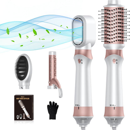 Haartrockner  Airstyler 4 in 1 Volumiser Hairstyler Ionen Warmluftbürste Föhn mit Föhnbürste