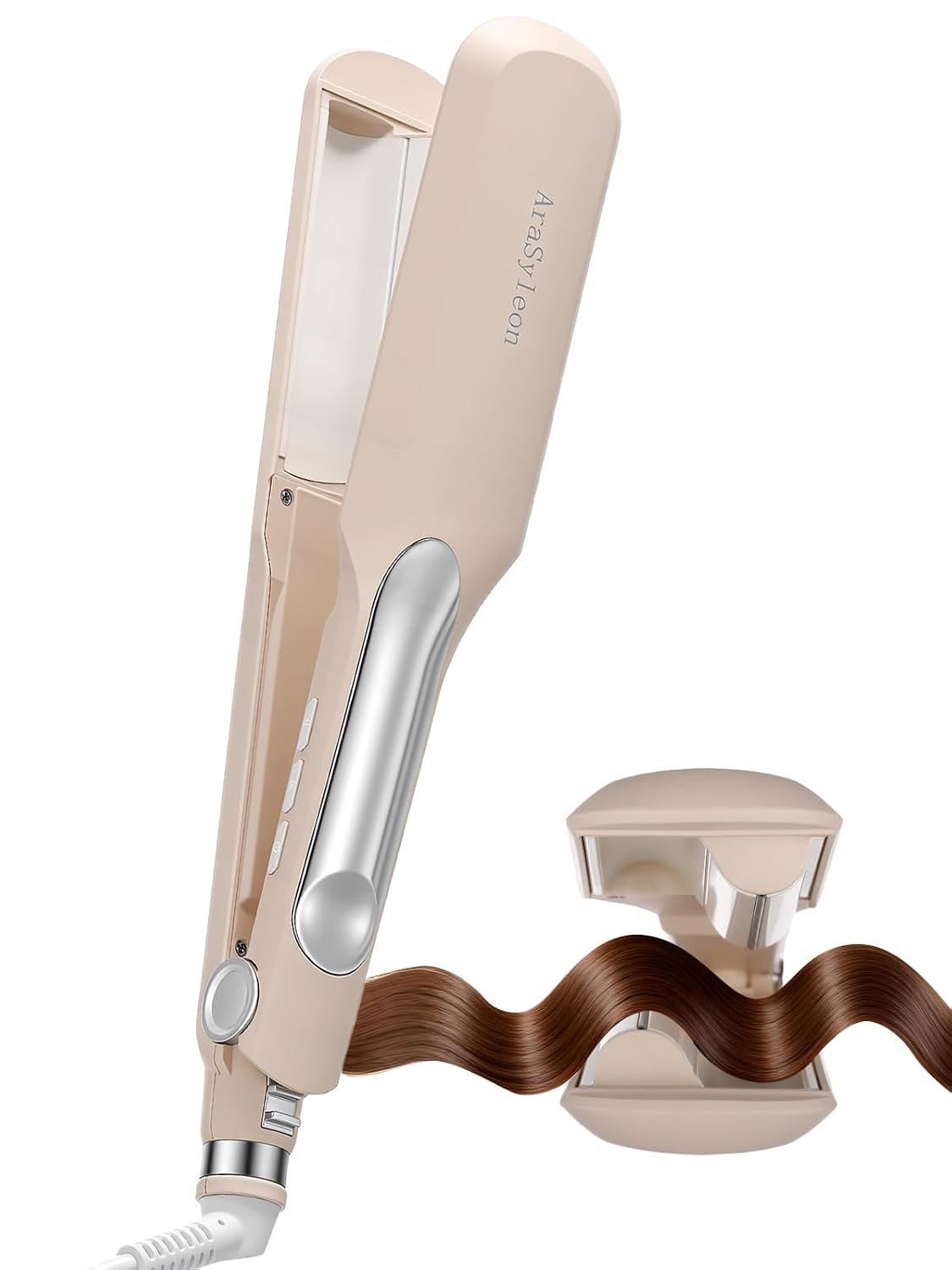 AraSyleon Welleneisen für Haare 22mm, PTC Schnellheizung 8 Stufen 140–210°C 60 Min. Rosa