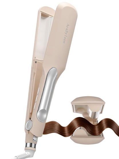 AraSyleon Welleneisen für Haare 22mm, PTC Schnellheizung 8 Stufen 140–210°C 60 Min. Rosa