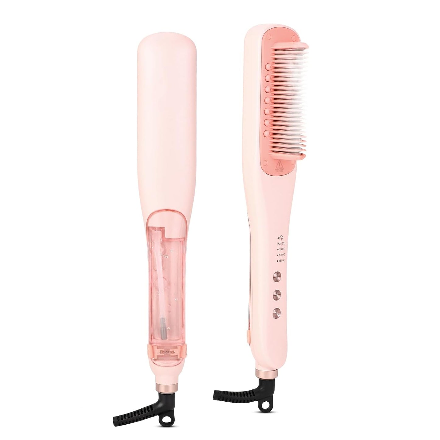 AraSyleon Dampf-Haarglätter Bürste 3-Temp Stufen PTC 30s Glättbürste Rosa
