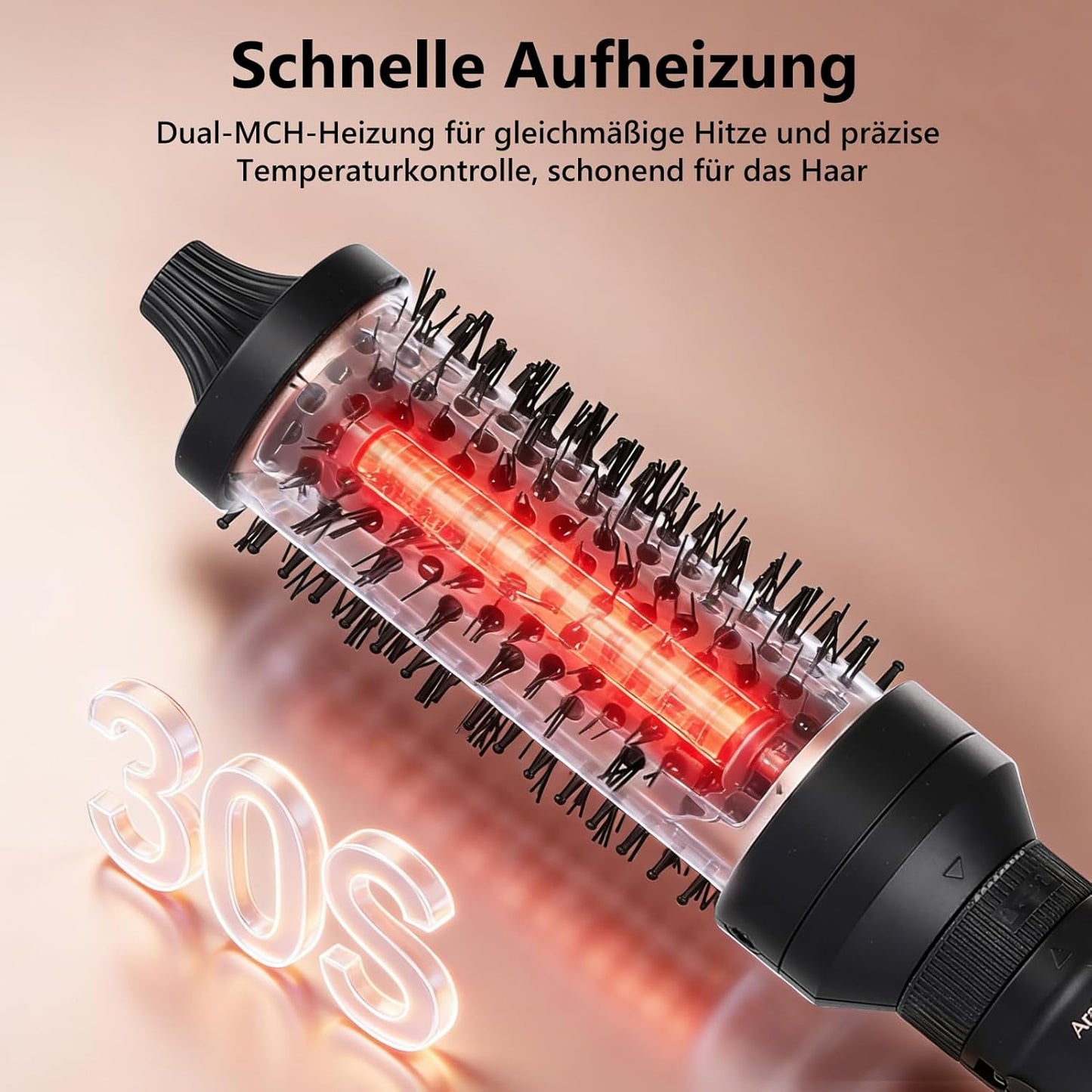 AraSyleon 3-in-1 Ionen-Wärmebürste Set (32/38/45mm), Thermobürste Rundbürste mit 5 Temp