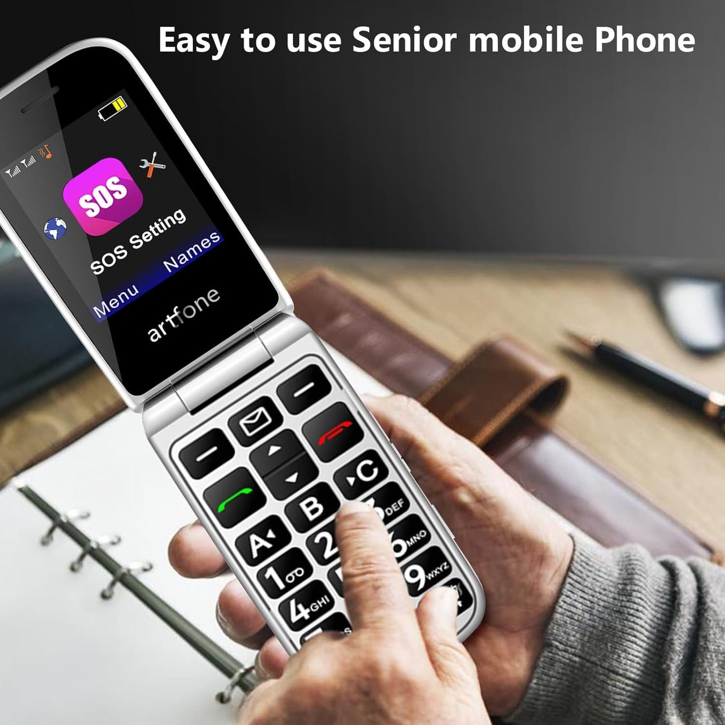 artfone F20 Blau - Seniorenhandy Klapphandy Ohne Vertrag Dual SIM 2G GSM Handy
