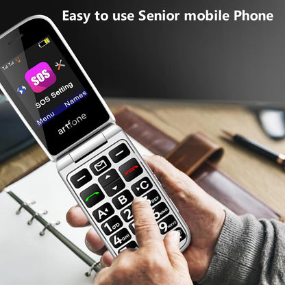 artfone F20 Blau - Seniorenhandy Klapphandy Ohne Vertrag Dual SIM 2G GSM Handy