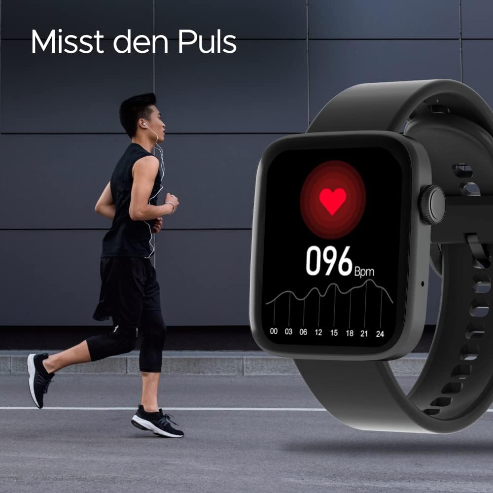 ARMODD Squarz 9 Pro Smartwatch Damen/Herren Fitness Tracker mit 1,72 Zoll Touchscreen