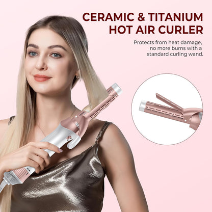 Haartrockner  Airstyler 4 in 1 Volumiser Hairstyler Ionen Warmluftbürste Föhn mit Föhnbürste