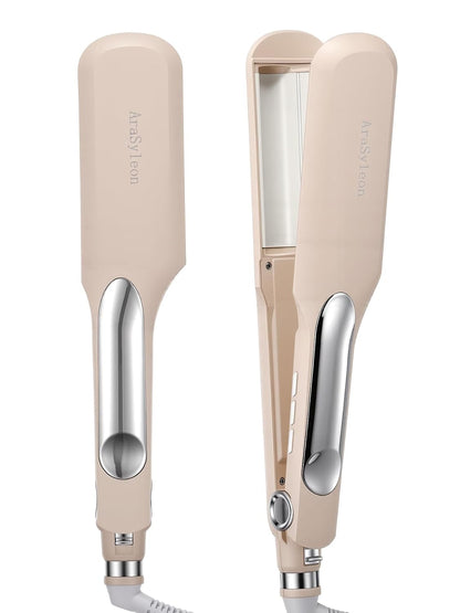 AraSyleon Welleneisen für Haare 22mm, PTC Schnellheizung 8 Stufen 140–210°C 60 Min. Rosa