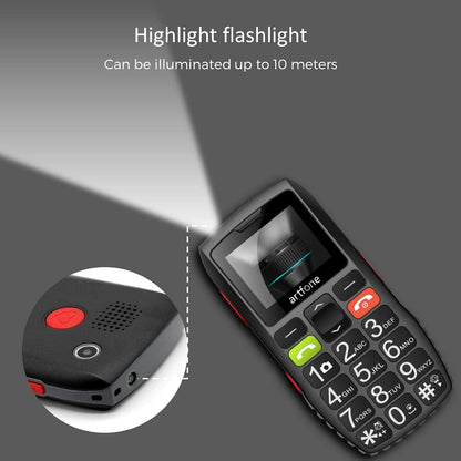 Artfone C1 Seniorenhandy ohne Vertrag,Mobiltelefon mit großen Tasten,GSM Dual,1,8 Zoll ,Schwarz