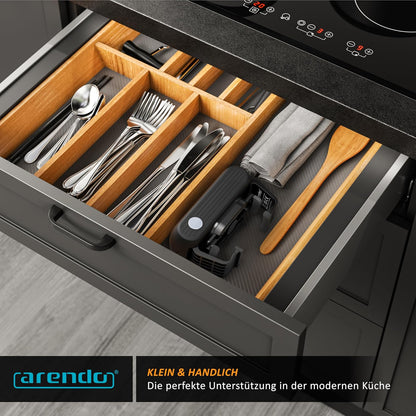 Arendo Automatischer Glasöffner, Elektrischer Deckelöffner Ouvre-bocal Noir