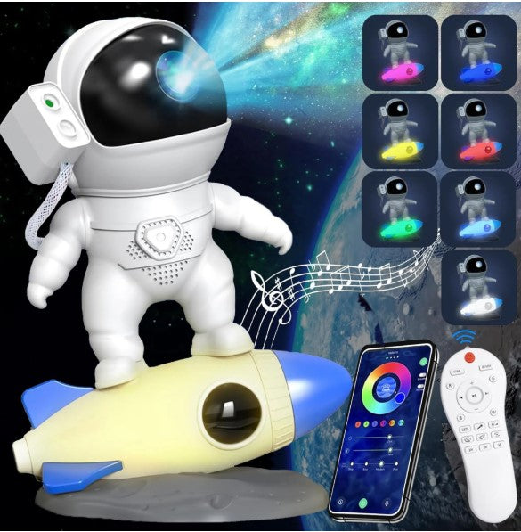 Astronaut LED Raketen Sternenhimmel Projektor Nachtlicht APP Steuerung Bluetooth mit Fernbedienung