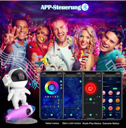 Astronaut LED Raketen Sternenhimmel Projektor Nachtlicht APP Steuerung Bluetooth mit Fernbedienung