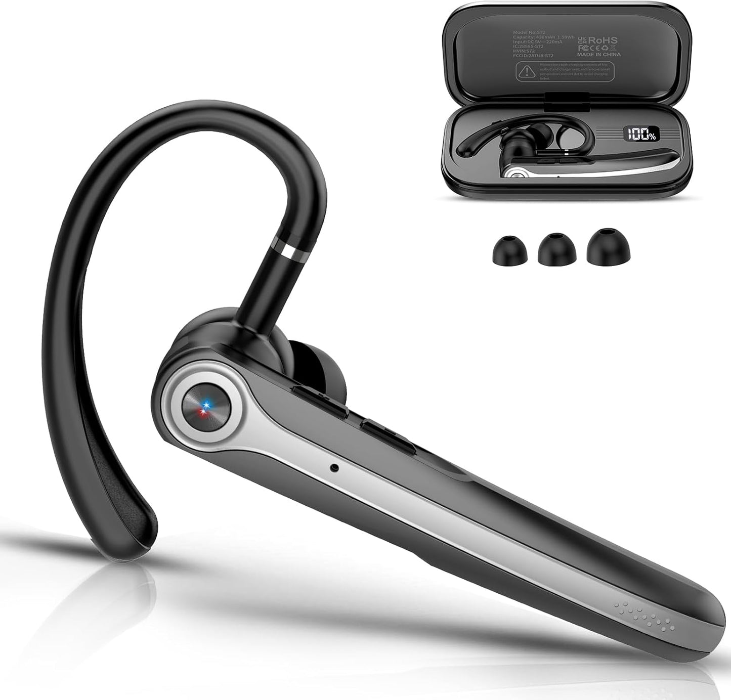 Atheewon S72 Bluetooth Headset V5.4 Freisprech mit CVC 8.0 und ENC Dual Mikrofon
