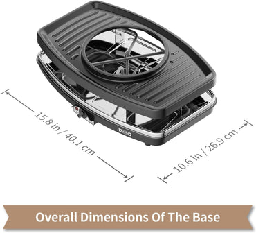 Atbod Elektrisches Fondue-Topf-Set, elektrischer Indoor-Raclette-Tischgrill für 8 Personen,