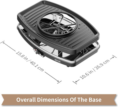 Atbod Elektrisches Fondue-Topf-Set, elektrischer Indoor-Raclette-Tischgrill für 8 Personen,