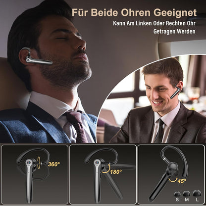 Atheewon S72 Bluetooth Headset V5.4 Freisprech mit CVC 8.0 und ENC Dual Mikrofon