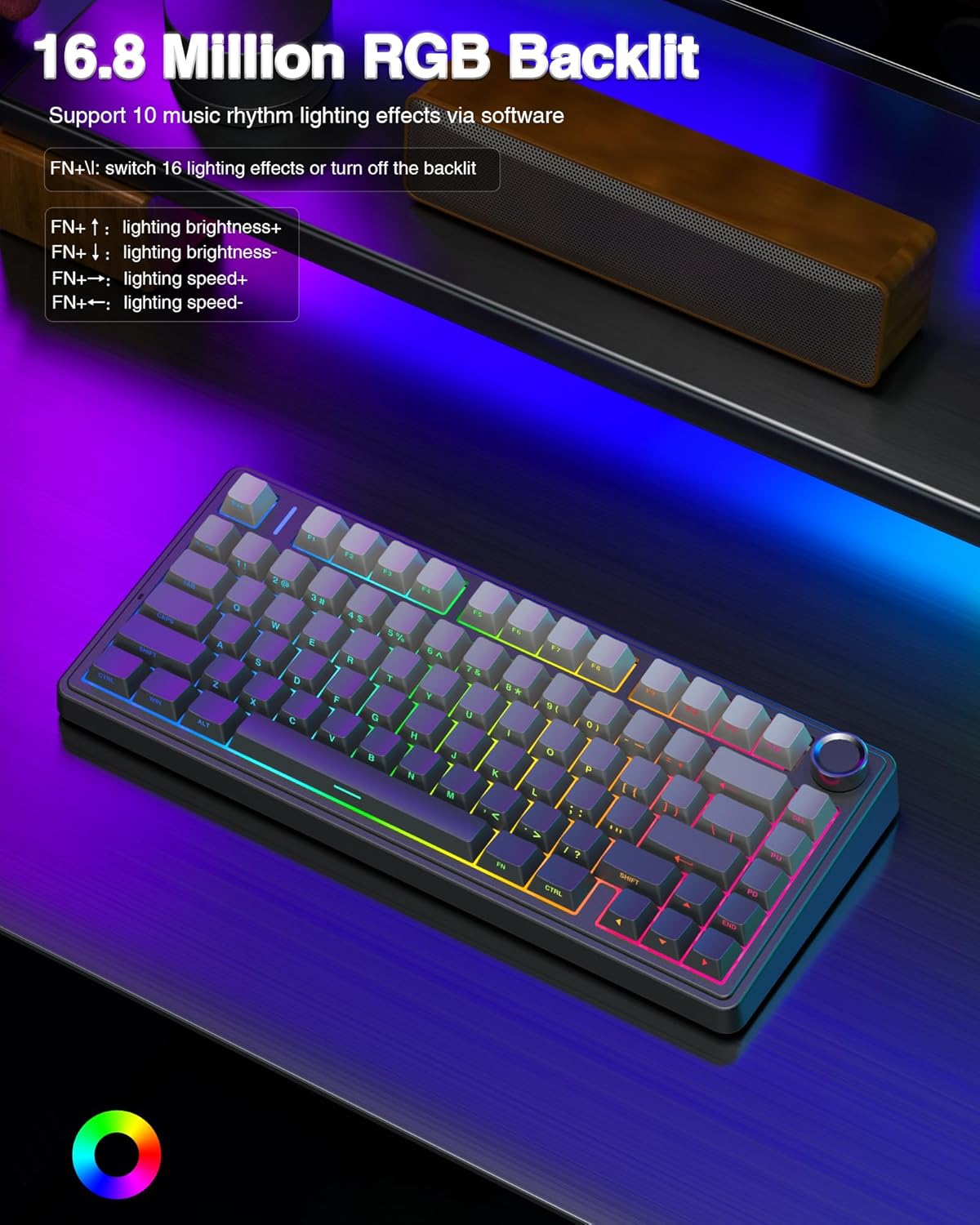 AULA F75 PRO Mechanische Tastatur Gaming,2.4GHz/Type-C/BT5.0 Mechanical Keyboard