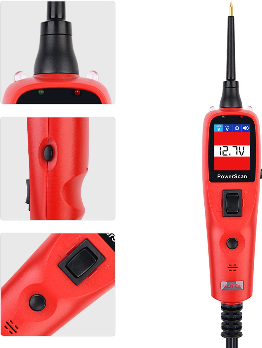 Testeur de système électrique Autel Powerscan Ps100 Testeur de circuit PS 100 avec câble 20 Fuß, eingebautem Leistungschalter, facilement capable de flux de courant AC/DC 