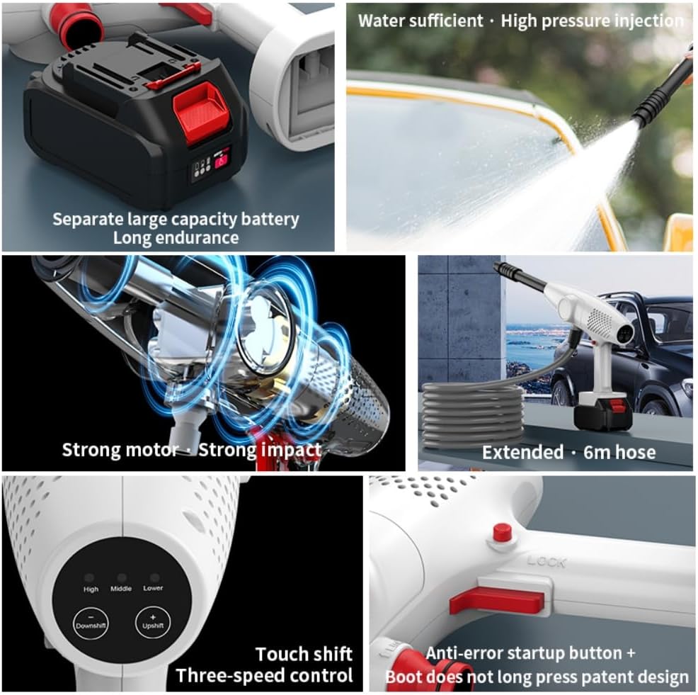 Tragbare kabellose Hochdruck-Wasserpistole LF-CW08 20.000 mAh  kabelloser Auto-Hochdruckreiniger