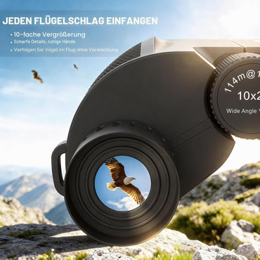 Aurosports Fernglas 10x25 Kompakt Ferngläser Kinder Erwachsene Klein Nachtsicht