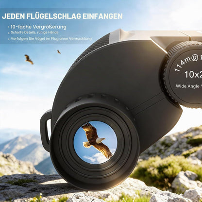 Aurosports Fernglas 10x25 Kompakt Ferngläser Kinder Erwachsene Klein Nachtsicht