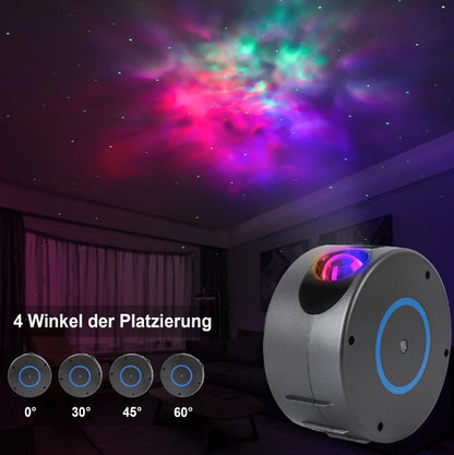 Projecteur d'aurores boréales – Projecteur de poupe – Projecteur de galaxie – 10 modes d'éclairage différents – Gris – Cadeau de Saint-Nicolas et de Noël