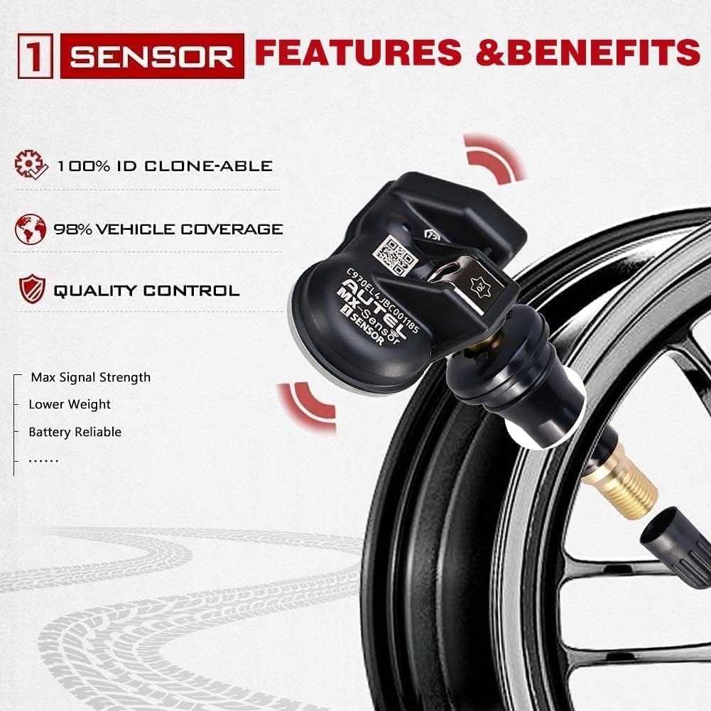 Capteur Autel TPMS MX-Sensor 315 MHz + 433 MHz Programmable Universalventil