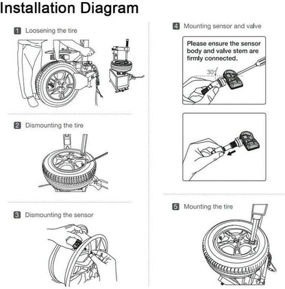 Capteur Autel TPMS MX-Sensor 315 MHz + 433 MHz Programmable Universalventil